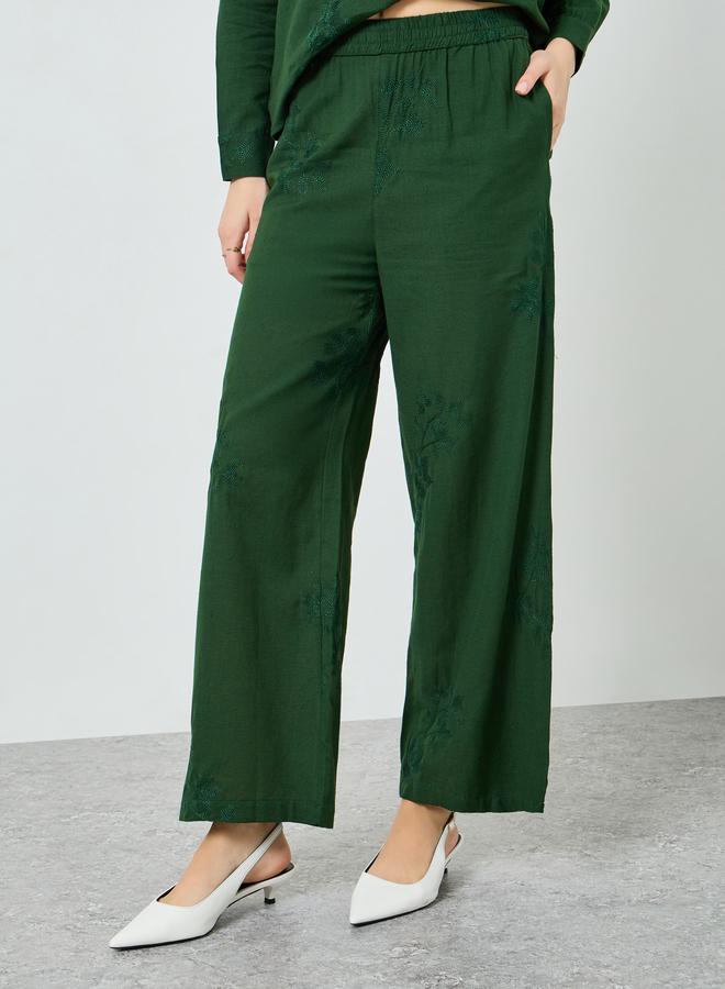Styli Women Embroidered Shirt and Pants Co-Ords - Image 3